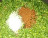 A picture of step 5 of Green Pav Bhaji.