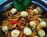 Foto langkah ke 8 dari resep Ayam Suwir Kemangi Telor Puyuh.