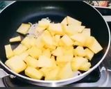 A picture of step 1 of Pumpkin sprout curry with sweet potato sprout boat.