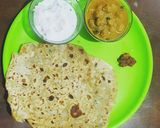 A picture of step 6 of Aloo stuffed mint paratha.