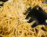 A picture of step 5 of Chicken Mushroom Carbonara.
