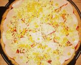 Pas rețetă Pizza cu șuncă și porumb 1 fotografie