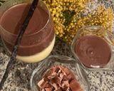 Une image de l'étape 5 de Flan chocolat vanille.