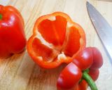 รูปขั้นตอนการทำที่ 3 ของ Stuffed Pepper Bell in the oven - พริกหยวกยัดไส้อบ
