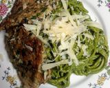 Foto del paso 7 de la receta: Tallarines en salsa verde con torrejitas de pescado🇵🇪
