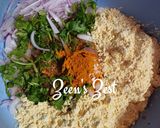 A picture of step 2 of Lakadong Turmeric Gram Flour Fritters.