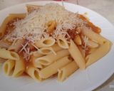 Foto del paso 5 de la receta: Pasta con salsa de tomate y trozos de tocineta 🤤