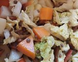 Foto del paso 2 de la receta: Ensalada templada de lentejas, cogollos y ceviche vegano