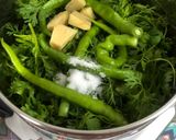 A picture of step 2 of Coriander Coconut Chutney (Karnataka Special Coconut Chutney).