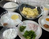 A picture of step 1 of Jaali samosa.