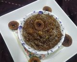 A picture of step 8 of Fig walnut halwa.