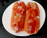 A picture of step 4 of My Bockwurst Sausage Hot Dogs with Sweet Chilli Sauce.🤩.