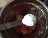 A picture of step 1 of Watermelon Lemonade Popsicles.