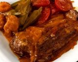 عکس مرحله 1 از دستور خوراک گوجه بادمجون و بامیه