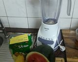Hình bước làm 1 của món Kem dưa hấu và lê