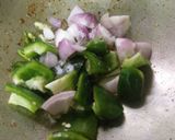 A picture of step 3 of Chettinad fish fry with veggie.