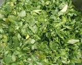 A picture of step 1 of Methi paratha.