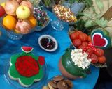 عکس مرحله 1 از دستور چیز کیک هندوانه یلدای(1401)🍉