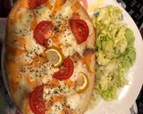 Une image de l'étape 5 de Bruschetta à la truite fumée et mozzarella.