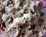 Foto del paso 1 de la receta: Tortilla de fideos corbatitas integrales a la carbonara