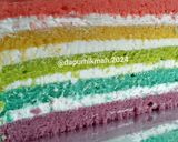 Foto langkah ke 9 dari resep Rainbow Base Cake Ultah.