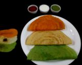 A picture of step 5 of Tiranga Dosa.
