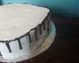 A picture of step 2 of Chocolate drip cake #cakedecorationchallenge.