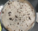 A picture of step 3 of Cashew coffee creamer cold coffee.