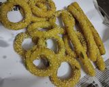 A picture of step 8 of SEGDALU/ CHEGODILU/ RICE POWDER RINGS.