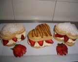Foto del paso 10 de la receta: Corazón de hojaldre relleno de nata y fresas