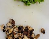A picture of step 2 of Cilantro, Shiitake Mushroom, and Pork Dumplings.