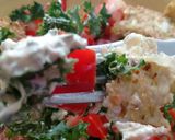 Foto del paso 10 de la receta Tortitas de calabacín, ensalada de Kale, cañamonesa y Agua de Mar