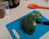 A picture of step 1 of Chicken and Broccoli with a asian flair.