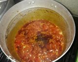 A picture of step 2 of Egusi soup with pounded yam.