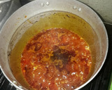 A picture of step 2 of Egusi soup with pounded yam.