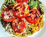 A picture of step 9 of Rainbow rice.