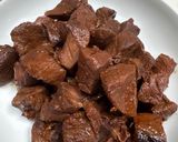 A picture of step 4 of Korean style glazed beef.