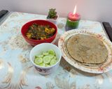 A picture of step 4 of Bajre ki roti.