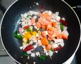 A picture of step 2 of Vegetable Sagu.