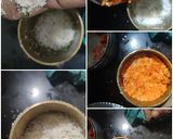 A picture of step 6 of Tricolour puttu.