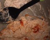 A picture of step 4 of Buffalo chicken quesadilla.