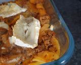 Une image de l'étape 6 de Gratin de pâtes courgettes chèvre frais et boeuf #janvier.
