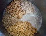 A picture of step 1 of Gujarati Handvo (multi grain savoury methi cake).