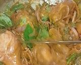 A picture of step 4 of Gongura Chicken.