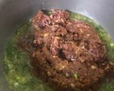 A picture of step 7 of Chinese style Qeema veggies.