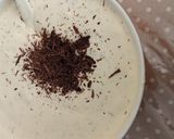 A picture of step 2 of Zuccotto with Mascarpone Cream and Dark Chocolate Chips.