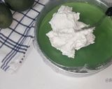 A picture of step 8 of Raw Mango cheese cake...No bake.
