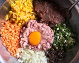 A picture of step 1 of Shrimp and Pork Egg Rolls with a Unique Twist.