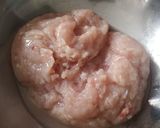 A picture of step 1 of Chicken qeema Aloo.