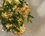 A picture of step 3 of Oysters Rockefeller.